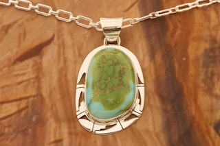 Native Indian Jewelry Sonoran Turquoise Pendant